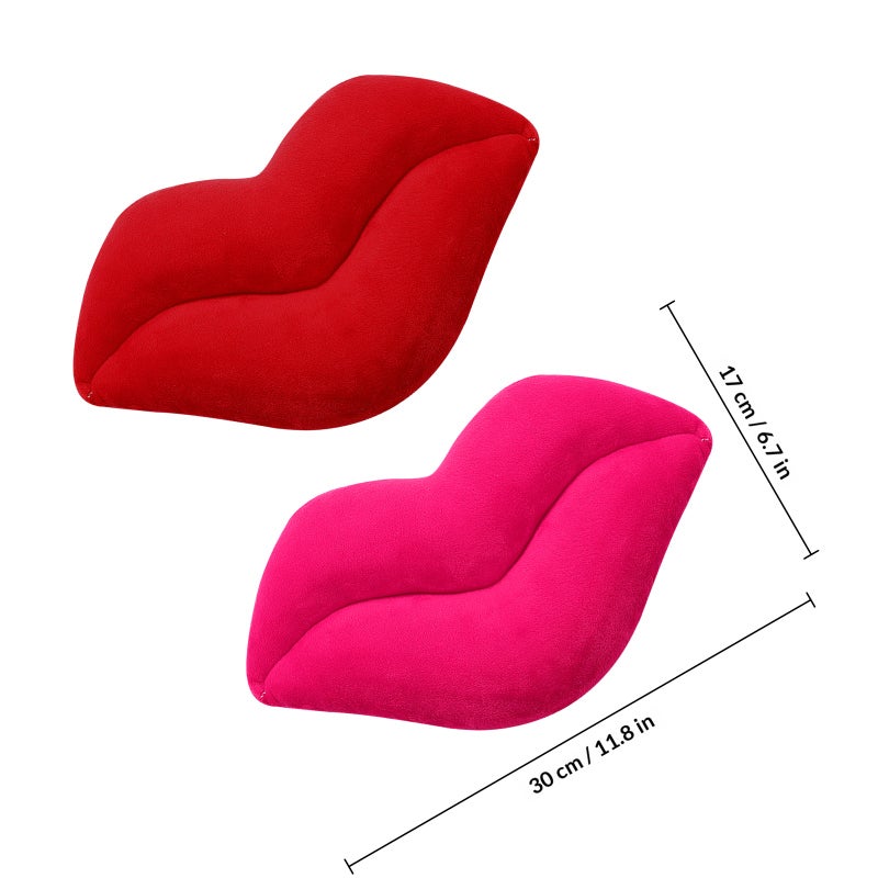 2pcs Lip Pillows Couch Bed Throw Pillows Bedroom Decoration Throw Pillows Plush Pillows for - Image 2