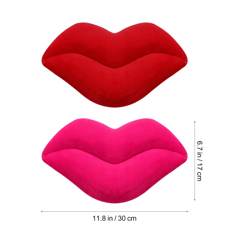 2pcs Lip Pillows Couch Bed Throw Pillows Bedroom Decoration Throw Pillows Plush Pillows for - Image 4