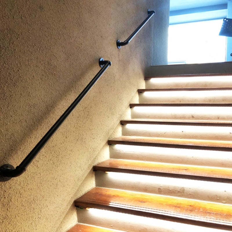 30cm White Black Metal Wall Mount Handrail For Indoor Stairs Non Slip Safety Support - Image 5