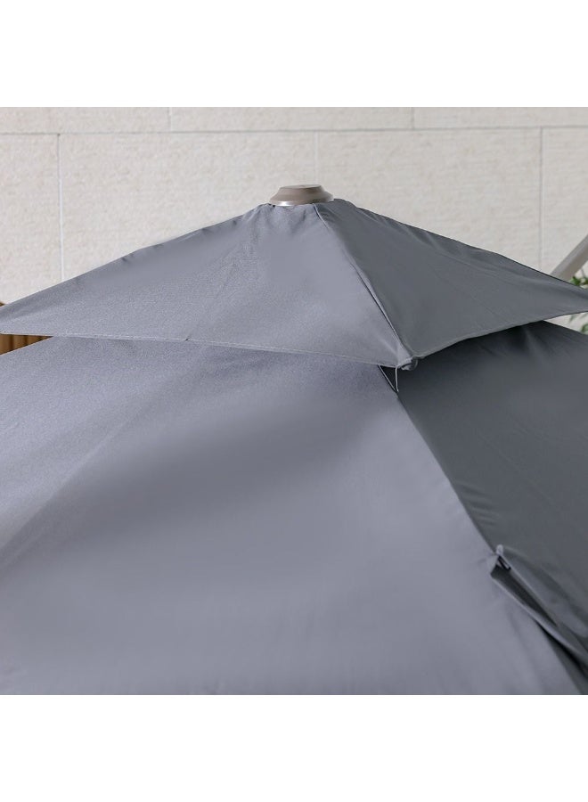 DANUBE HOME Ali Outdoor Umbrella with Base - Grey Polyester Canopy, Durable ABS Plastic Frame, 1 Year Warranty, Ideal for Outdoor Living Spaces - Image 4
