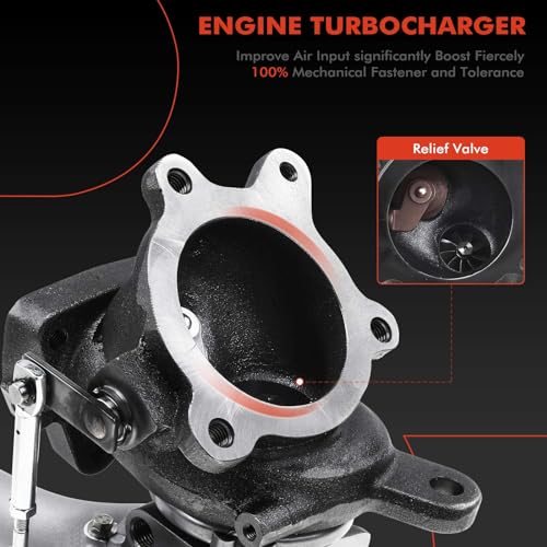 A-Premium مجموعة شاحن توربيني كاملة A-Premium 2 قطعة للجانب الأيسر والأيمن، مع مشغل صمام التفريغ وحشوة، متوافقة مع فورد إكسبلورر، فليكس، بوليس إنترسيبتور، تورس، MKS، MKT، 3.5L، استبدال# AA5E-9G438-GD - Image 4