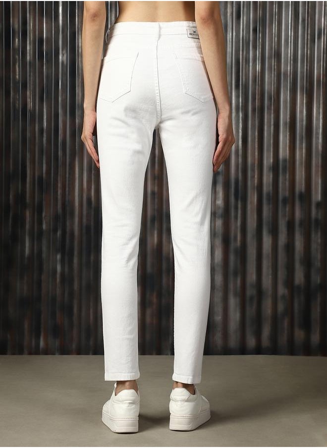 HIGH STAR Women Comfort Skinny Fit High-Rise Heavy Fade Stretchable Jeans  - Image 5