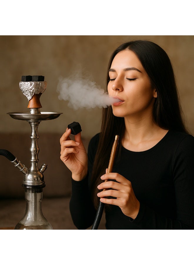 One Nation Premium Shisha Coal Cubes - 100% Natural Coconut Coal - Low Ash Formation for Bhakour and Shisha (1Kg) - Image 2