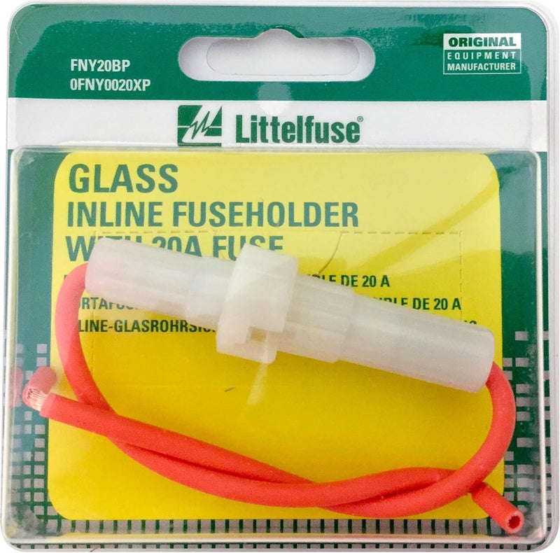 0FNY0020XP ACS Glass 20 Amp Carded Inline Fuse Holder
