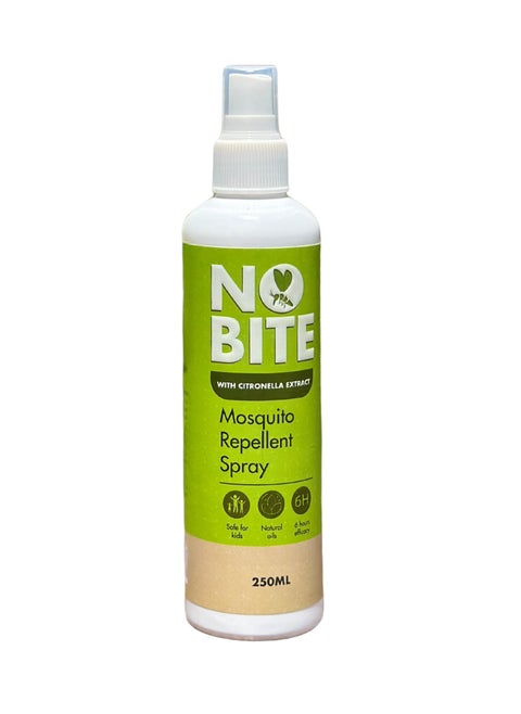 No Bite Mosquito Repellent Spray – 250Ml, Plant-Based With Citronella Extract, Deet-Free, Long-Lasting Protection, Alcohol-Free & Non-Staining Formula Safe For Kids