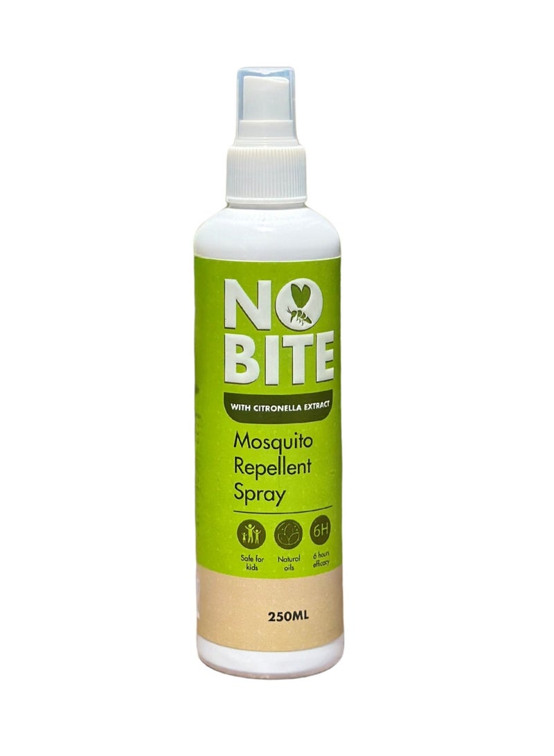 No Bite Mosquito Repellent Spray – 250Ml, Plant-Based With Citronella Extract, Deet-Free, Long-Lasting Protection, Alcohol-Free & Non-Staining Formula Safe For Kids - Image 1