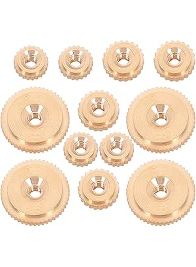 12pcs Brass Clock Hand Nut Assortment for Grandfather Wall Clock Repair Parts - Image 1