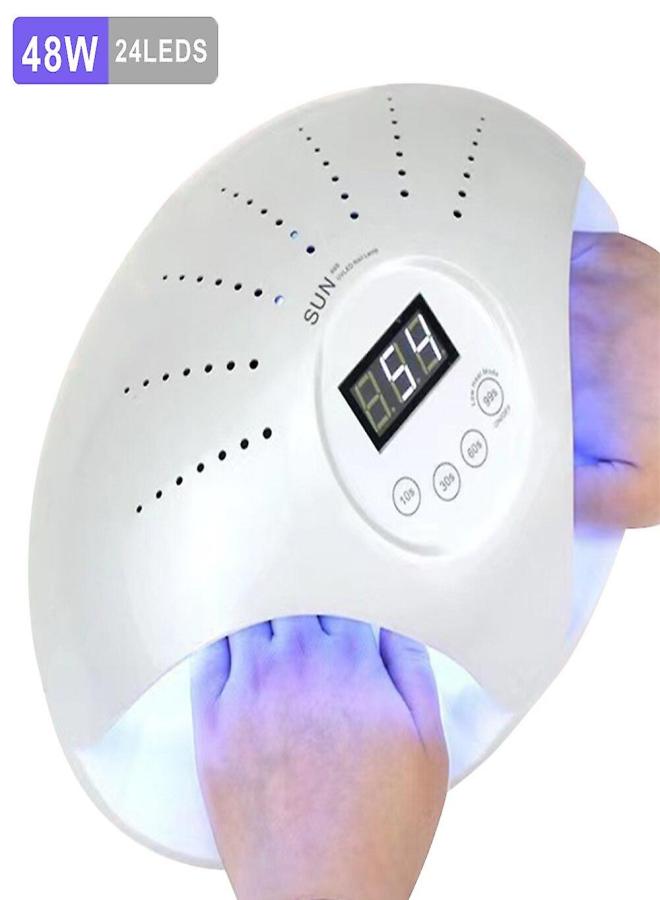 مصباح LED للأظافر بالأشعة فوق البنفسجية، مصباح LED للأظافر الجل، مصباح مانيكير للقدمين، مجفف أظافر، مصباح أظافر للأيدي، مصباح تجفيف الأظافر بالأشعة فوق البنفسجية، جل وردي - Image 2