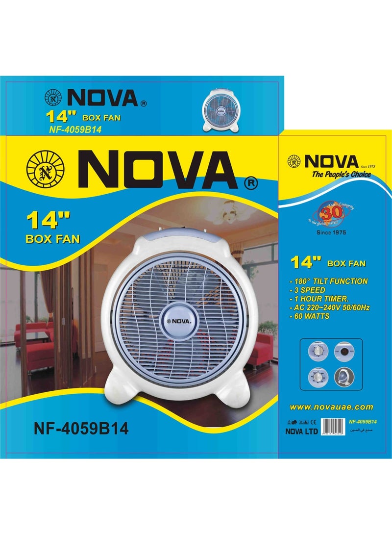 NOVA Portable Air Circulation Fan 14-Inch – Strong Airflow with Multi-Speed Comfort Control - Image 3