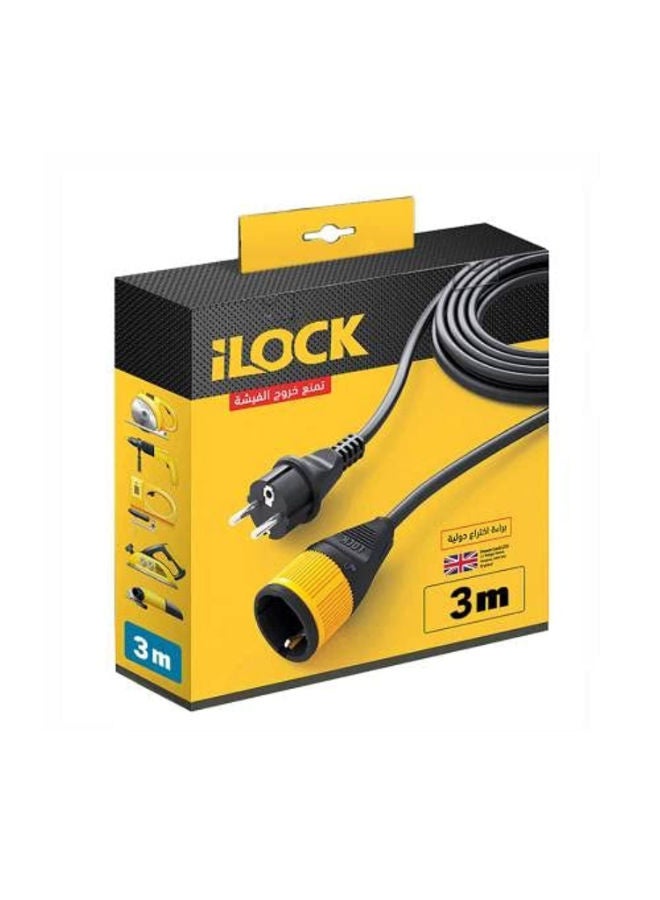 iLOCK Connect a 3-meter cable to a male plug and an iLOCK connector.