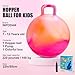 INPODAK Hopper Ball 22 Inch Bouncy Ball with Handle for Kids Hippity Hop Jumping Bounce Hopping Toy for Boys Girls Ages 712 with Pump and Gift Box Great Gift for Birthday Holiday Orange - Image 4