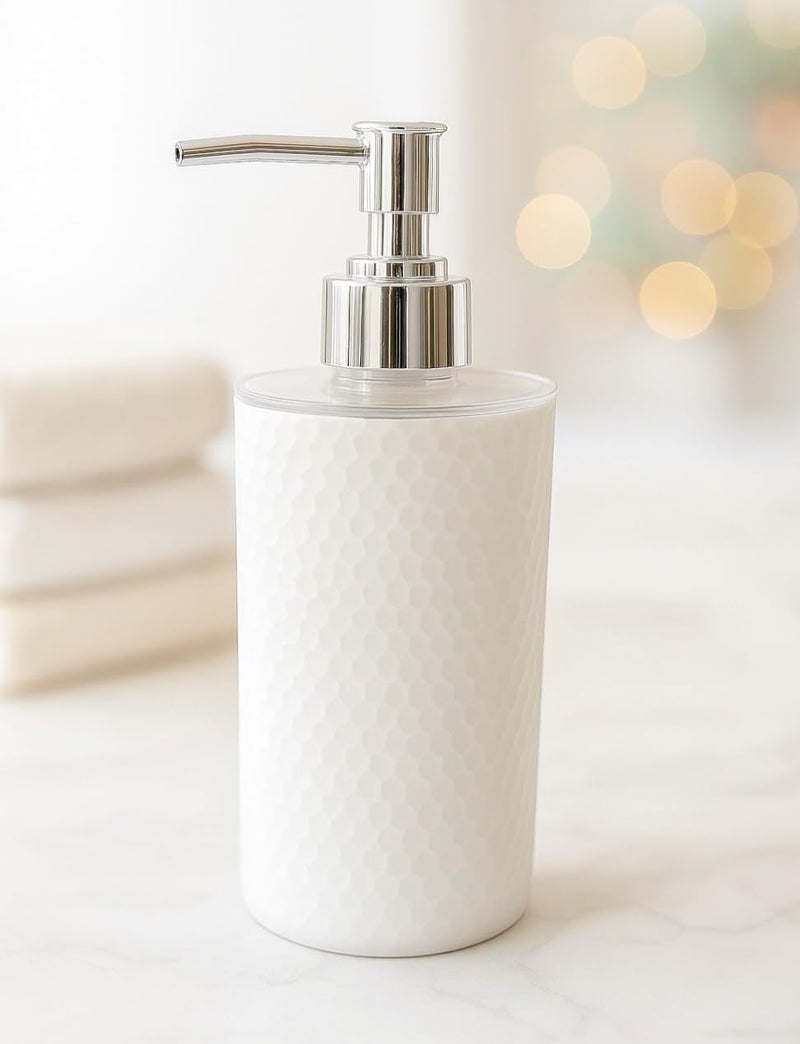 Emoh Roced Refillable Liquid Soap Dispenser – Unbreakable Plastic Pump Bottle for Handwash, Sanitizer, Lotion, or Shampoo | Reusable Bathroom & Kitchen Dispenser (250ml) (White, Pack of 1) - Image 1