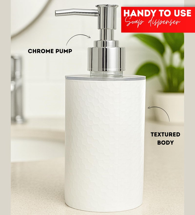 Emoh Roced Refillable Liquid Soap Dispenser – Unbreakable Plastic Pump Bottle for Handwash, Sanitizer, Lotion, or Shampoo | Reusable Bathroom & Kitchen Dispenser (250ml) (White, Pack of 1) - Image 5