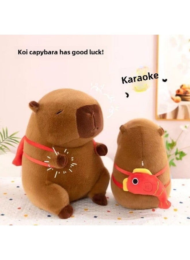Kapibala Fortune Tree Capybara Plush Toy Doll Backpack Capybara Cloth Doll Wholesale-Color:Oyster Backpack Capybara-Height:40cm    0.45kg - Image 2