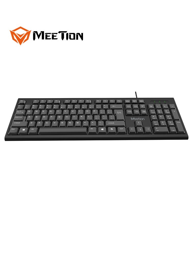 Meetion لوحة مفاتيح USB سلكية قياسية MEETION K100 تصميم مريح تخطيط UV غير سهل الإزالة لوحة مفاتيح غشاء عالية الجودة - Image 4