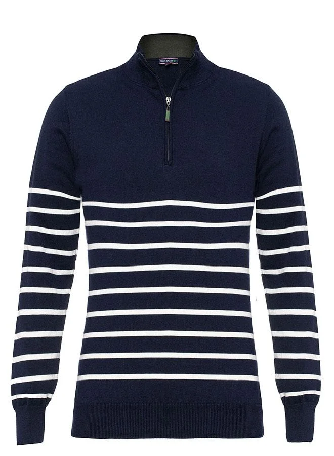 فيليكس هاردي نصف سحاب مخطط سترة