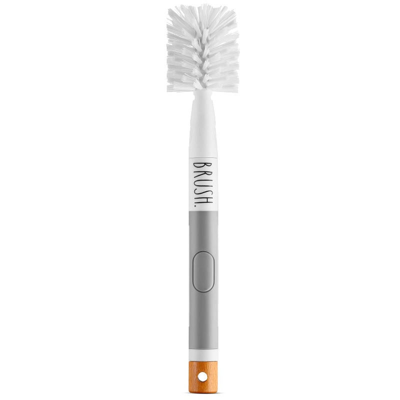 Bottle Brush with Soap Dispenser Long Bottle Cleaner Brushes for Water BottlesGlasswaresMugs White 1PACK