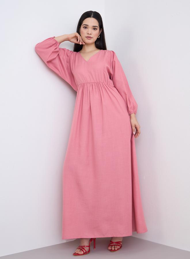Styli Balloon Sleeve A-Line Maxi Dress - Image 2