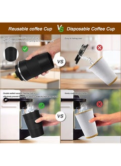 Lesha 510ml Stainless Steel Coffee Mug, Vacuum Insulated Travel Mug for Home Office Outdoor Works Great for Ice Drinks and Hot Beverage  - Image 5