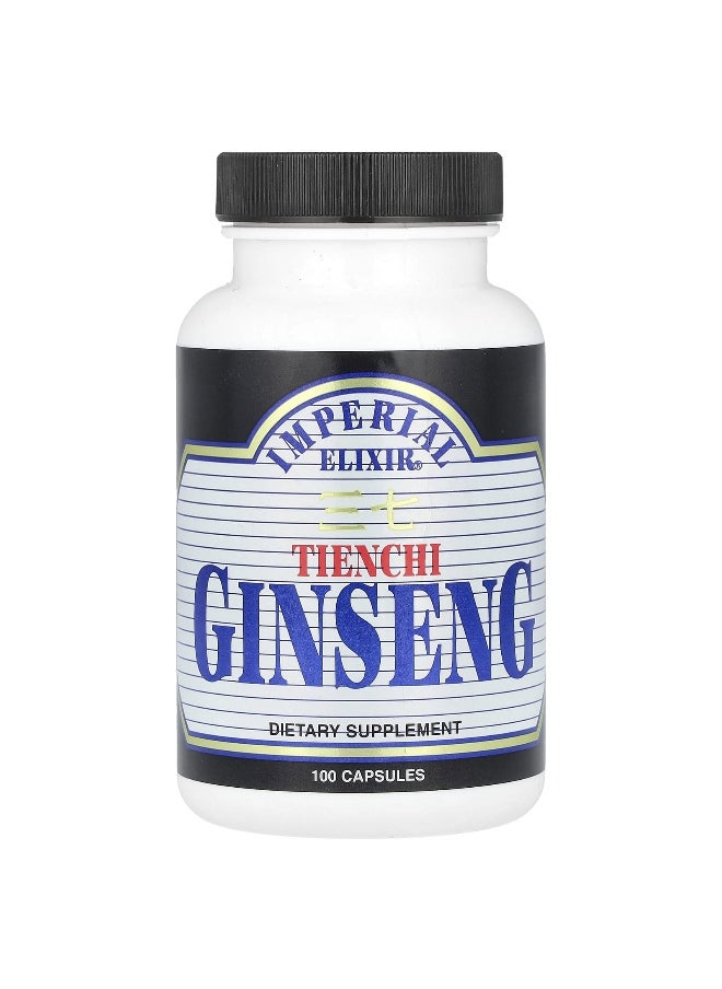 Imperial Elixir Imperial Elixir, Tienchi Ginseng, 1,000 mg, 100 Capsules (500 mg per Capsule) 