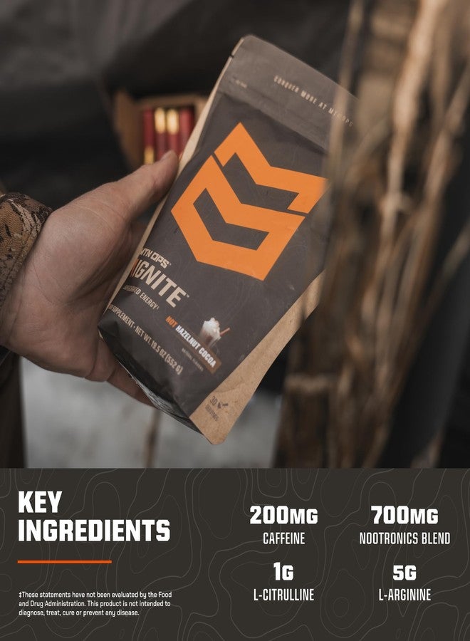 MTN OPS Hot Ignite Nitric Oxide Coffee Alternative with 200mg Caffeine per Serving, L Citrulline and L Arginine, Low Sugar Nootropic Blend Caffeine Powder, 30 Servings, Charged Cocoa - Image 5