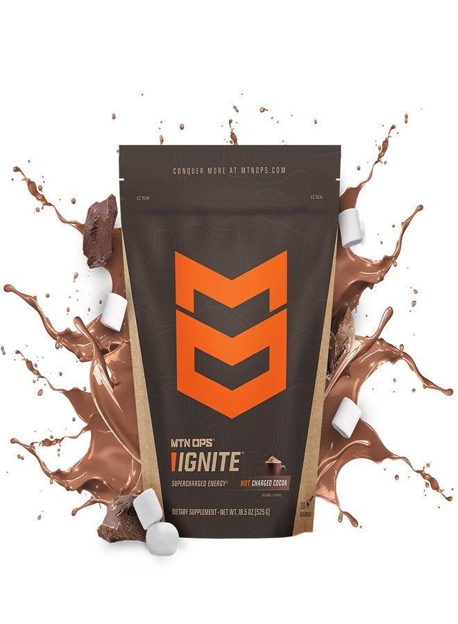 MTN OPS Hot Ignite Nitric Oxide Coffee Alternative with 200mg Caffeine per Serving, L Citrulline and L Arginine, Low Sugar Nootropic Blend Caffeine Powder, 30 Servings, Charged Cocoa - Image 2