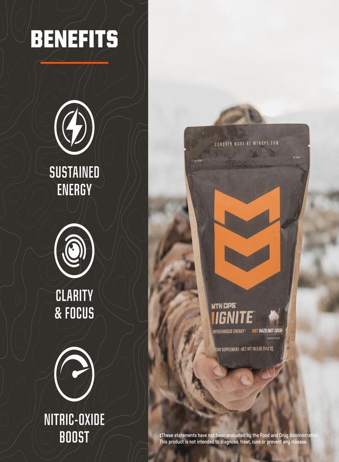 MTN OPS Hot Ignite Nitric Oxide Coffee Alternative with 200mg Caffeine per Serving, L Citrulline and L Arginine, Low Sugar Nootropic Blend Caffeine Powder, 30 Servings, Charged Cocoa - Image 4