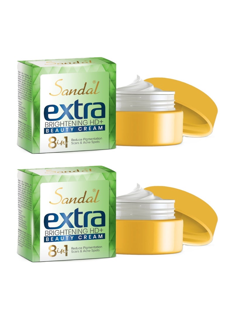 Extra Brightening HD+ Beauty Cream – 8 in 1 Formula - Pack of 2