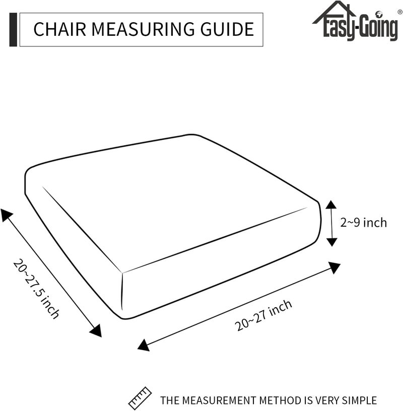 إيزي-جوينج أغطية وسائد الفناء المقاومة للماء من Easy-Going، غطاء فقط 24x24x4 بوصة، عبوة من قطعتين، بديل غير قابل للانزلاق لوسائد الجلوس الخارجية مع سحاب، أحمر عيد الميلاد. - Image 5
