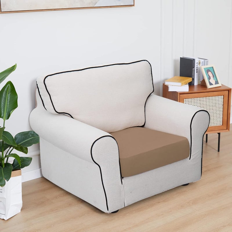 إيزي-جوينج أغطية وسائد الفناء المقاومة للماء من Easy-Going، غطاء فقط 24x24x4 بوصة، عبوة من قطعتين، بديل غير قابل للانزلاق لوسائد الجلوس الخارجية مع سحاب، أحمر عيد الميلاد. - Image 2