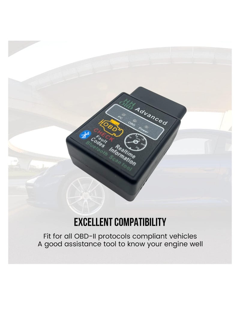 MUNTAQI Car HH OBD Advanced OBD2 Bluetooth Scanner Read and Erase Car Fault Code Engine Light Scanner Code Reader for Andriod Pc iOS - Image 3