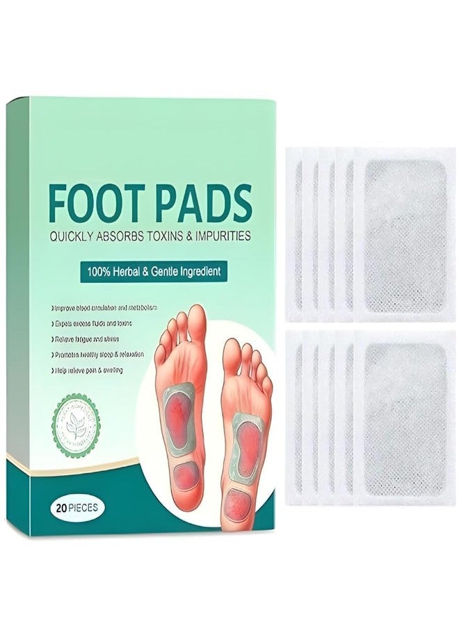 Vn care 10 Pads 100% Herbal And Gentle Ingredient Detox Foot Pads, 10 Pieces, Natural Ingredients for Sleep AidPain Relief, Toxin Removal with Bamboo Vinegar and Acupoint Micro-Massage Technology detox foot patch (Pack of 10) - Image 1