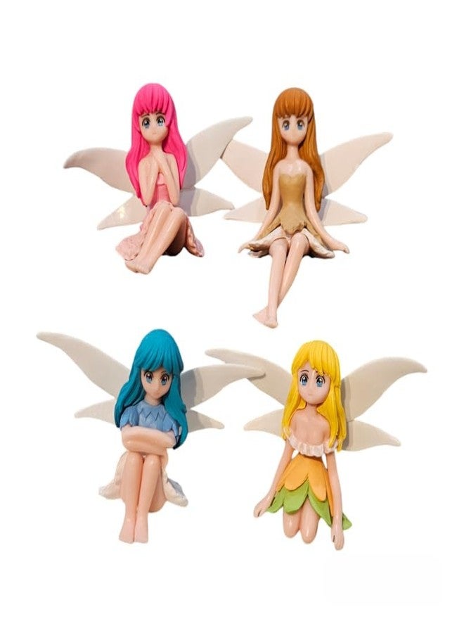 ARUNA DECOR Miniature Fairy Set of 4 for Garden Decor Dollhouse Accessories Home Decoration Cute PVC Angel Figurines for Mini Gardens Terrariums Bonsai DIY Crafts Gifting - Image 2