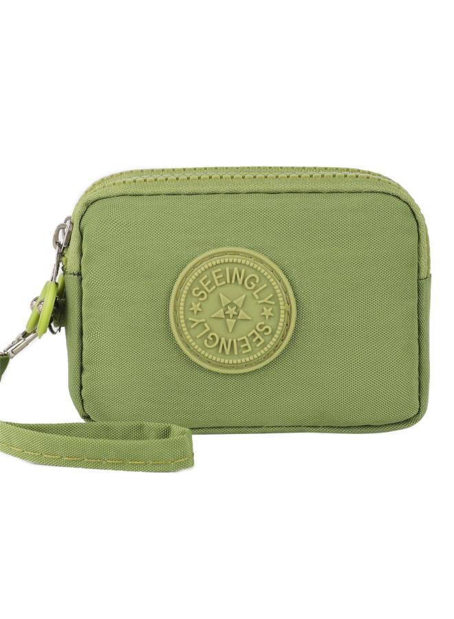 Waterproof Nylon Zipper Coin Purse Simple Design Gift Key Bag Wholesale-Color:159# Grass Green
