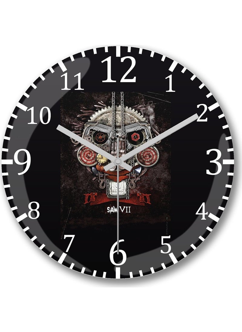 Baskı Dükkanı - Print Shop Saw Mechanical Wall Clock Domed Real Glass - Image 1