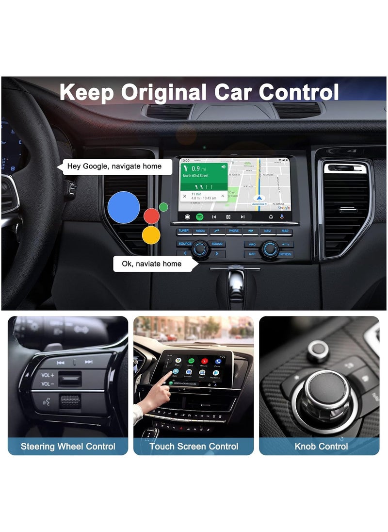 Android Car Wireless Adapter | Wireless Android Auto Dongle for Cars with Wired AA | USB-C Wireless Android Car Adapter | 98% Car Compatibility | Fast Wireless Connection for Android Auto & Stereos