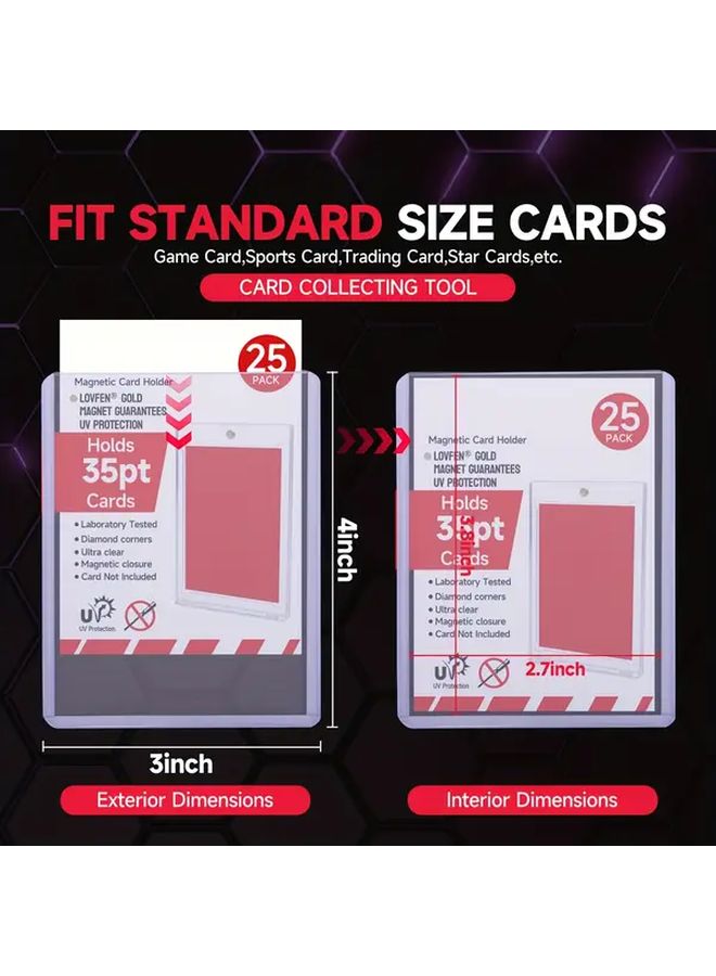 100 Pieces Premium 35pt PVC Top Load Holders Super Clear Durable Acid Free Protective Display Case For Collectible Card Storage And Presentation Perfect Halloween Christmas Gift - Image 4