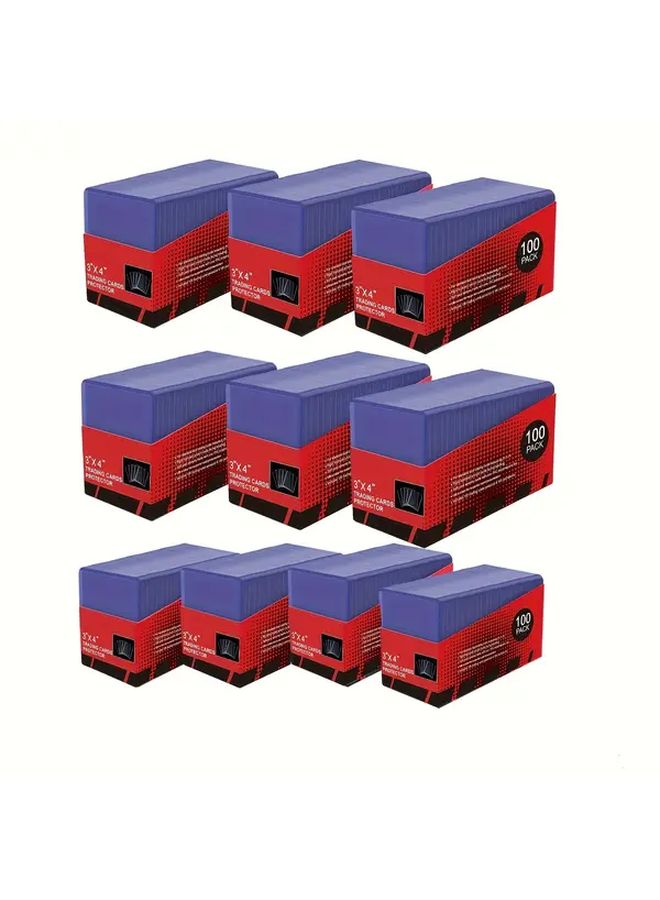 100 Pieces Premium 35pt PVC Top Load Holders Super Clear Durable Acid Free Protective Display Case For Collectible Card Storage And Presentation Perfect Halloween Christmas Gift - Image 1