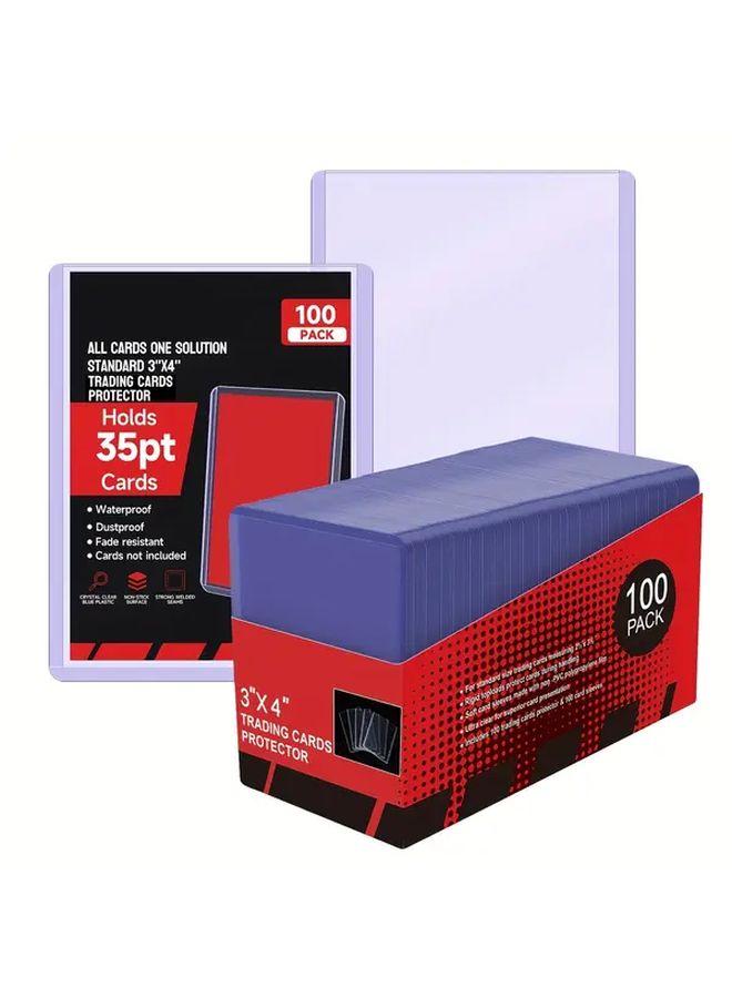 100 Pieces Premium 35pt PVC Top Load Holders Super Clear Durable Acid Free Protective Display Case For Collectible Card Storage And Presentation Perfect Halloween Christmas Gift - Image 3