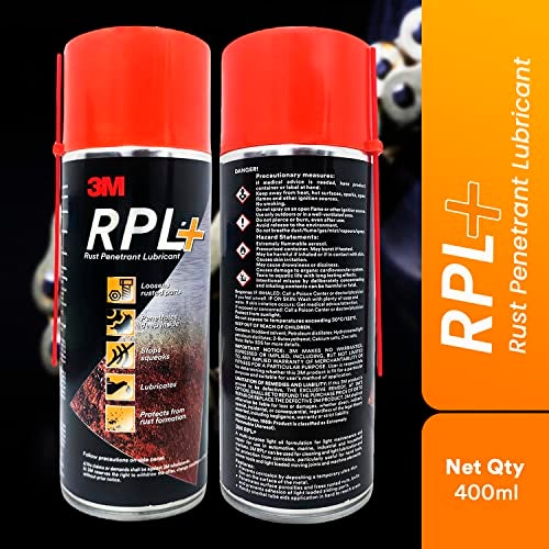 3M RPL Plus, Rust Penetrant Lubricant with Spray Pipe, Multi-use for Automotive & Industrial, Remove Rust & Squeaks, Loosen Stuck Nuts & Bolts, Fast-acting & Protect Against Rust (400ml, Pack of 1) - Image 2