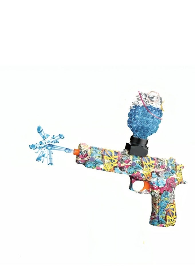 Fully Automatic Colorful Graffiti Water Bead Shooting Game - USB Charging, Eco-Friendly Water Bead Filled Tank with Safety Goggles and Accessories, 25cm - Image 2