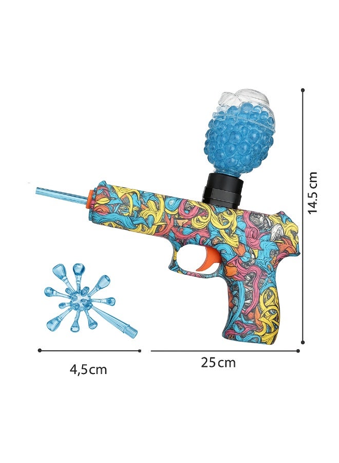 Fully Automatic Colorful Graffiti Water Bead Shooting Game - USB Charging, Eco-Friendly Water Bead Filled Tank with Safety Goggles and Accessories, 25cm - Image 3