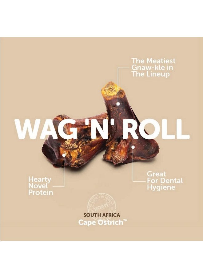 ROAM Pet Treats El Grande Gnaw-Kle Ostrich Knuckle Chew for Small to Medium Sized Dogs (Pack of 2) - Image 3