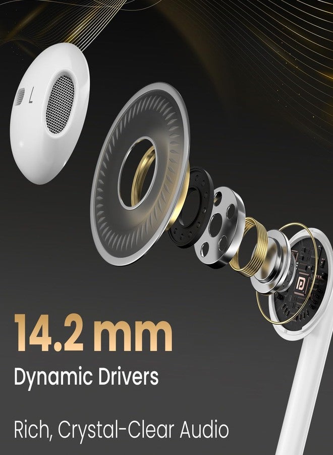 Portronics Conch Theta C in Ear Type C Wired Earphones with in Line HD Mic, Powerful Audio, 14.2mm Driver, Unique Earbuds Design, TPE Anti Tangle Wire, in line Controls, Wide Compatibility(White) - Image 4