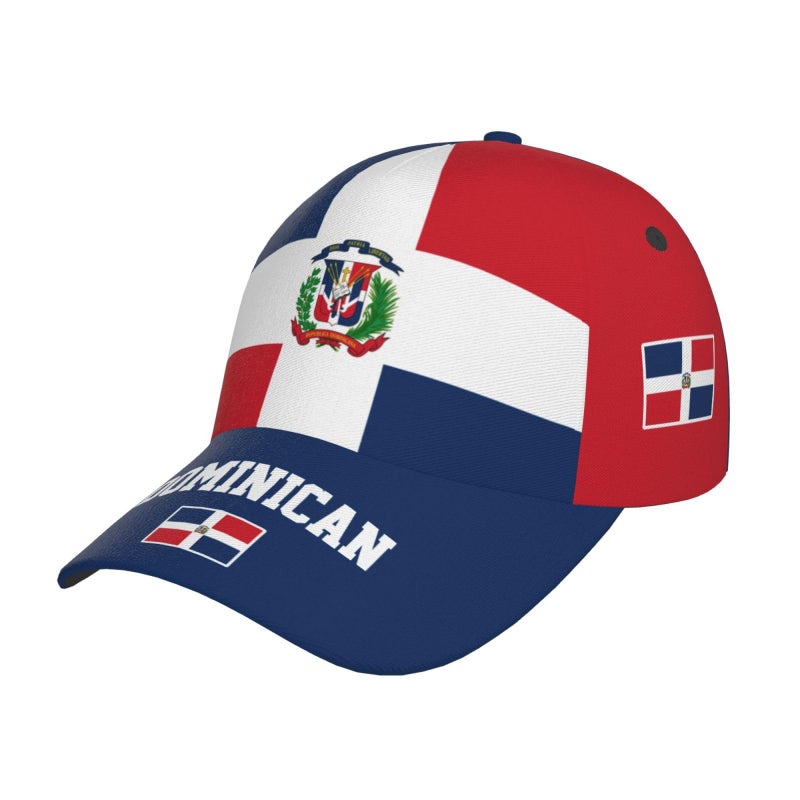Krirteh Dominican Republic Flag Baseball Cap for Men Women, Fashion Flag of Dominican Republic Hat Adjustable Sun Protection Visor Caps Trucker Hat Patriotic Caps - Image 1