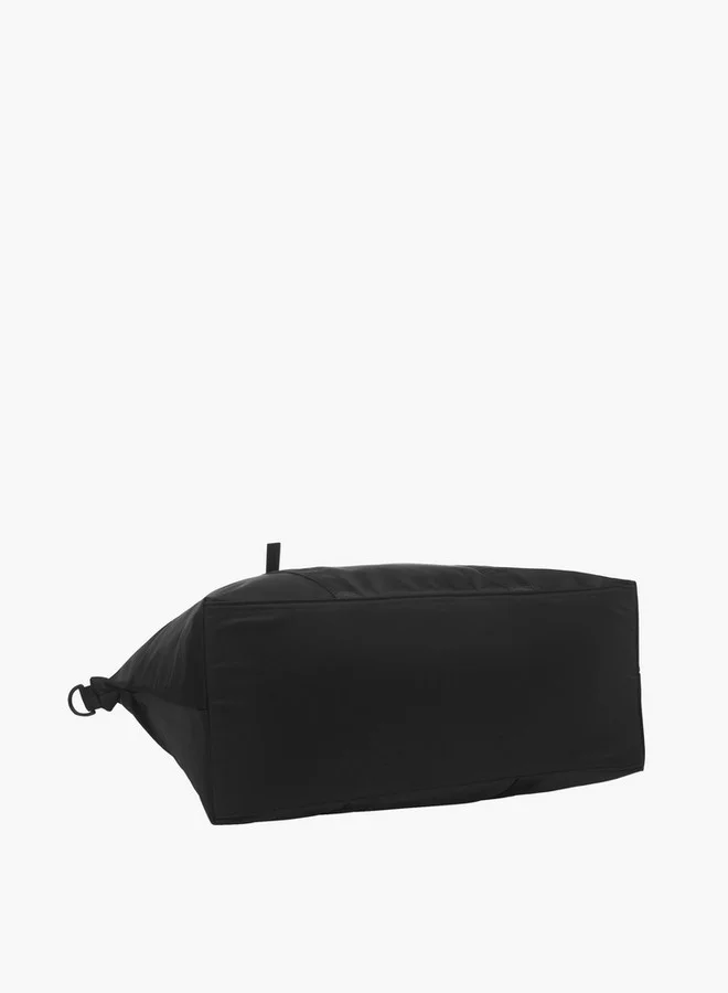 Oaklan by Shoexpress Men Logo Print Duffle Bag with Double Handles and Zip Closure