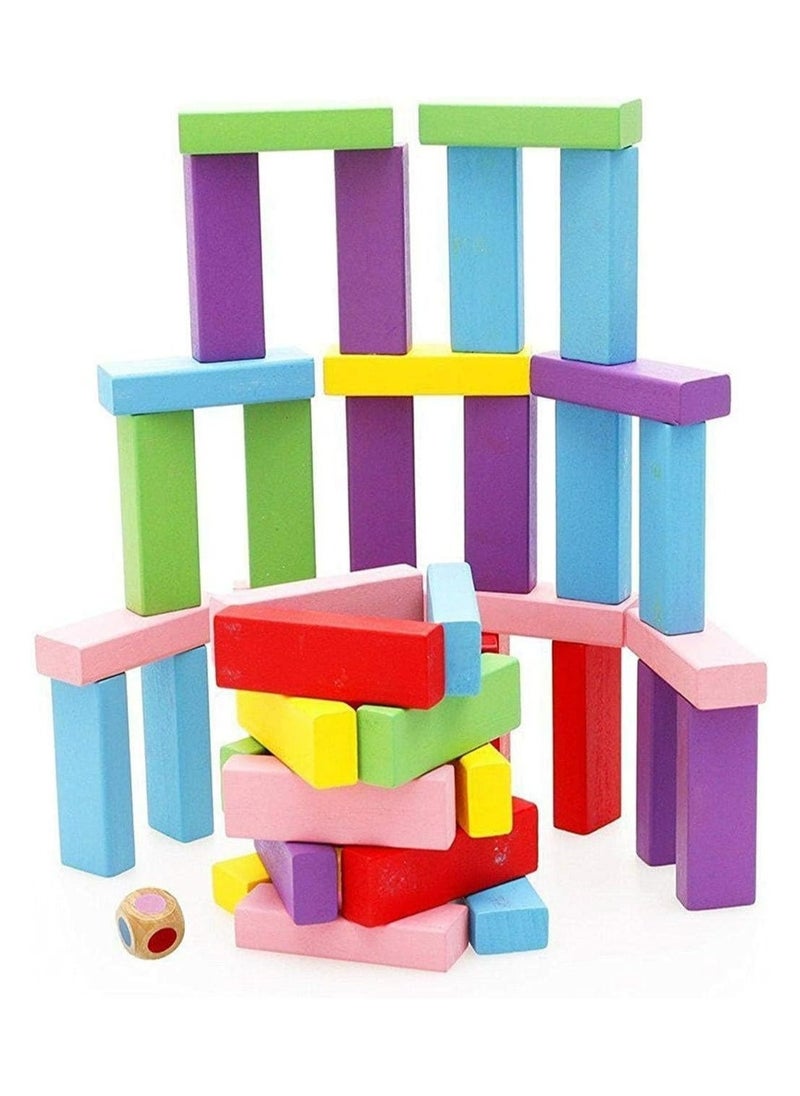 Colorful Wooden Tumbling Tower Blocks Family Game And Children Educational Toy  - Image 2