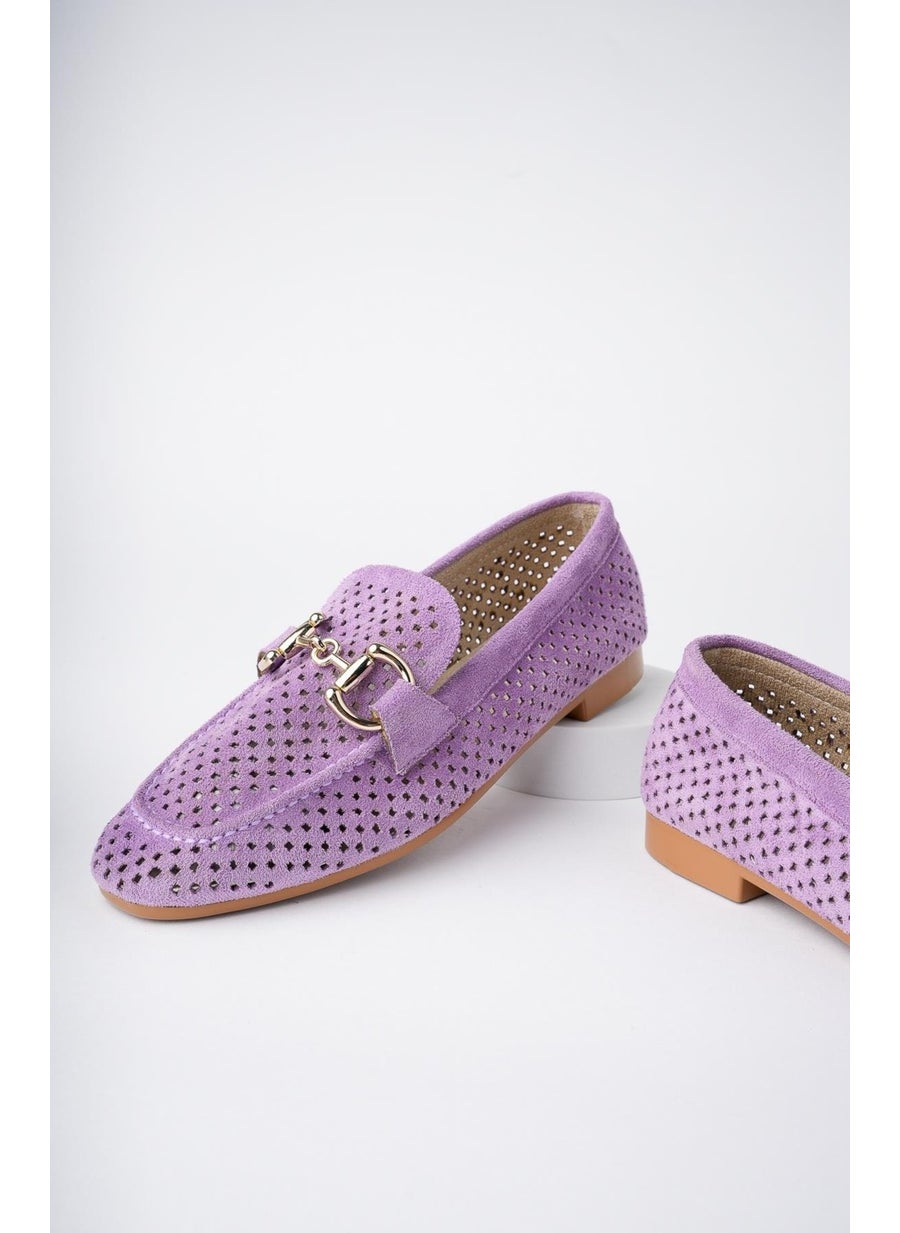 muggo Phuket Laser Breathable Leather Women's Loafer Casual Shoes with Guaranteed Metal Buckle  - Image 5
