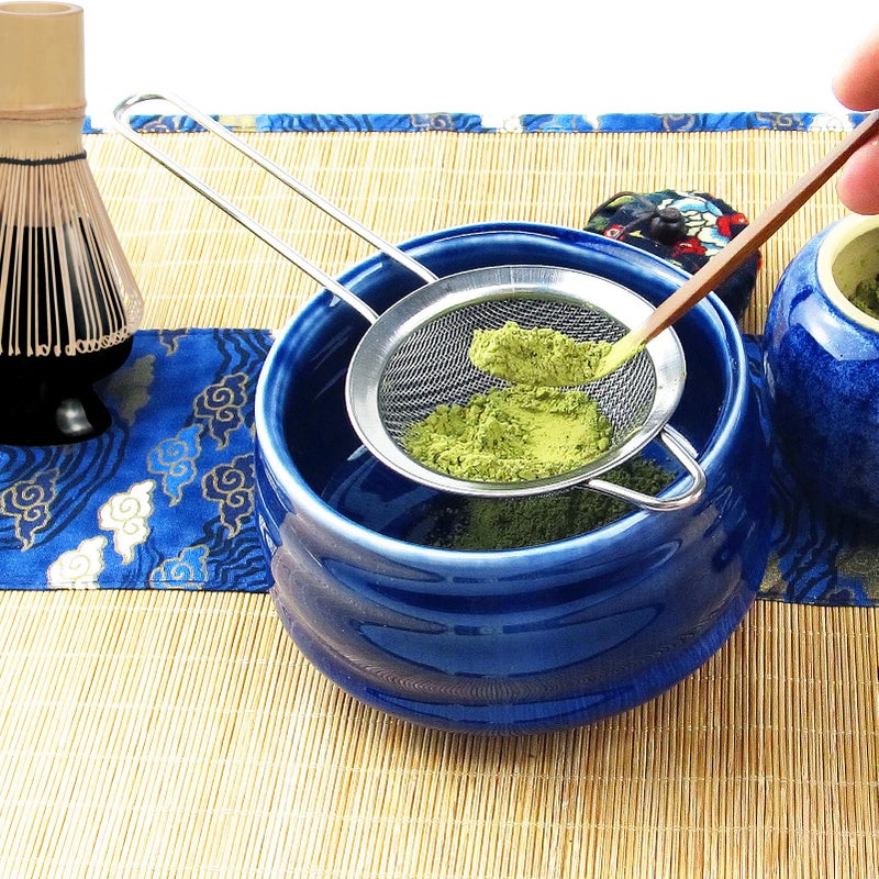 Artcome 12Pcs Japanese Matcha Tea Set - Bowl, Bamboo Whisk, Holder, Brush and Screen - Handmade Ceremony Kit for Traditional Tea Ceremony - Image 5