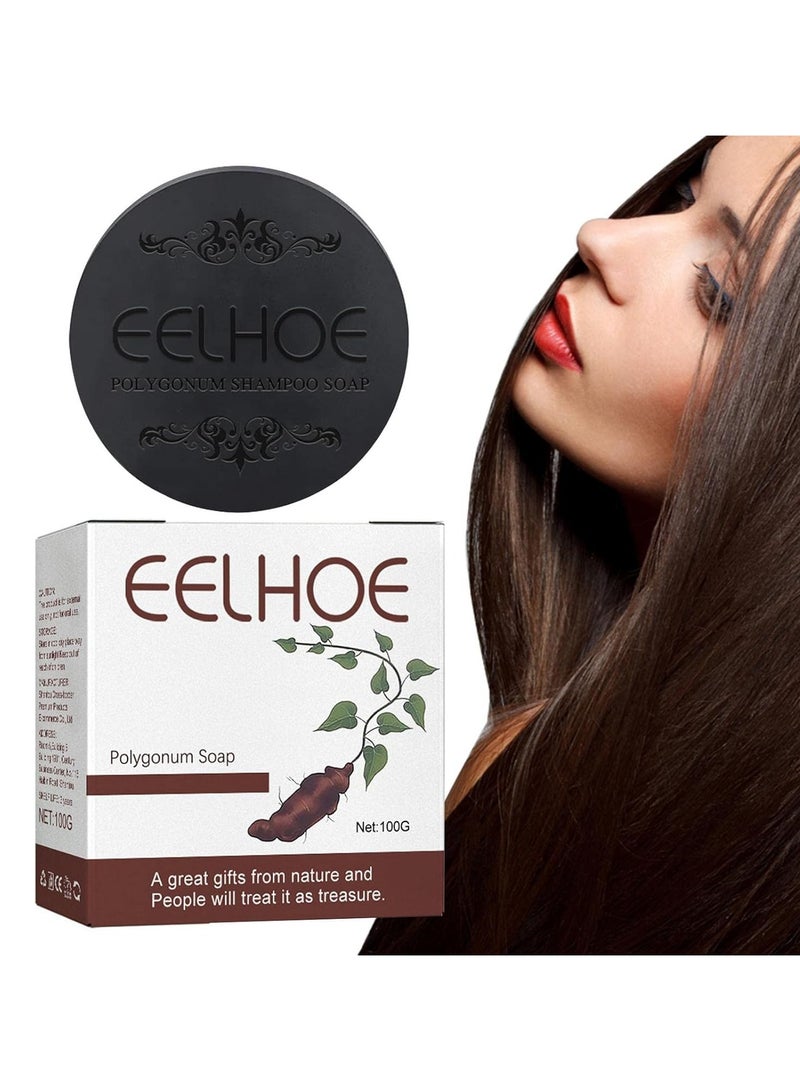 EELHOE Polygonum Soap 2024 New Polygonum Soap Shampoo Hair Growth Polygonum Soap Shampoo Natural Essence Hair Darkening Shampoo for Women and Men (1PC) - Image 3